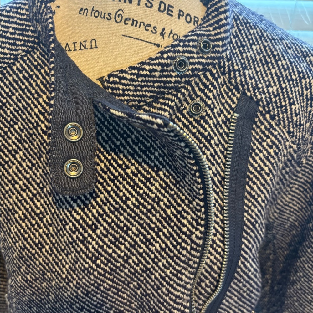 GAP Women's Blue and White wool blend Jacket - Picture 2 of 7